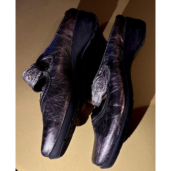 SANITA Thea Pewter  Scrunch Leather Shoes Size 40 (9 1/2 To 10) NWOB - Picture 3 of 8